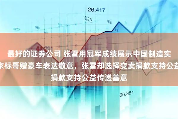 最好的证券公司 张雪用冠军成绩展示中国制造实力,慈善家标哥赠豪车表达敬意,张雪却选择变卖捐款支持公益传递善意